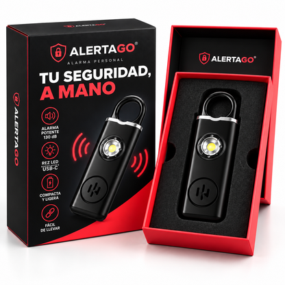 ALERTAGO® | Alarma Personal Recargable con Luz LED